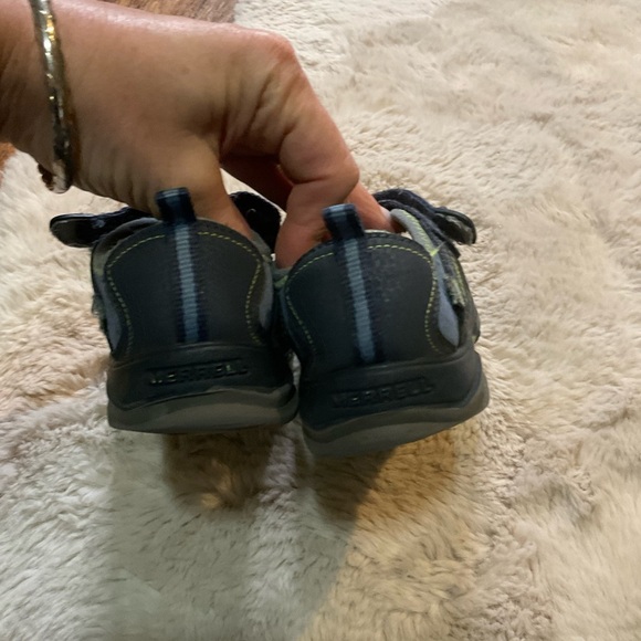 Merrell‎ Hydro Kids Size 4 Navy Blue MY53375 Waterproof Hiking Sandals - Picture 4 of 10